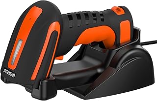 Symcode Bluetooth 2D QR Barcode Scanner with Stand,Industrial Dustproof and Waterproof 3 in 1 Compatible with Bluetooth & 2.4GHz Wireless & Wired Connection with Vibration Alert