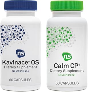 NeuroScience Sleep + Calm Support Set - Kavinace OS + Calm CP - Quick Sleep Support Kavinace with Melatonin, L-Theanine + Botanicals, Calm CP Cortisol & Adrenal Support (2 Products)