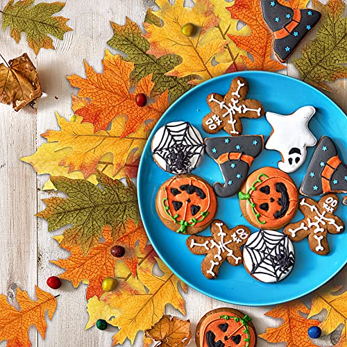 DOJoykey Autumn Maple Leaves, 25pcs Artificial Fall Leaves for Autumn Crafts Gift Wrapping Table Display Autumnal Party Decoration - Image 6