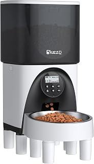 Automatic Cat Feeders, Cat Food Dispenser with Desiccant Bag, 4.5L Automatic Dog Feeder with Stainless Steel Bowl & Heightening Feet, Easy Set Up to 20 Portions 4 Meals Per Day & 10s Voice Recorder