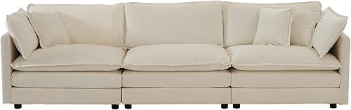 Miniatura 9 de 2-Piece Upholstered Sectional Sofa Set, Modern Modular L-Shaped Couch with Deep Seat, Convertible Sleeper Sofa Bed for Living Room, Bedroom,
