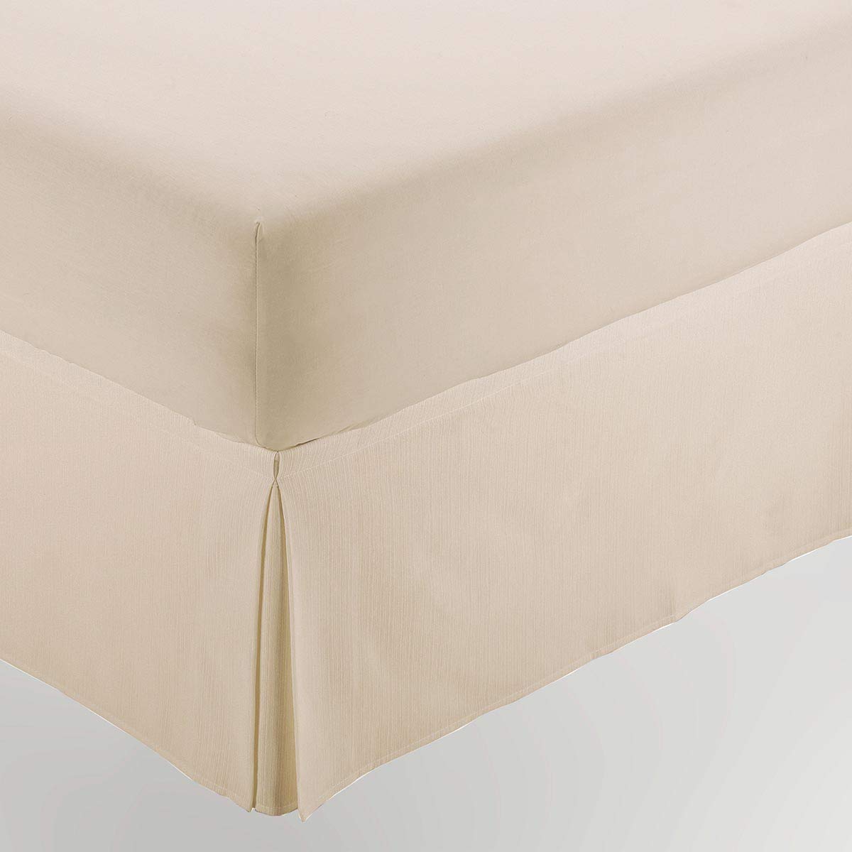 ESTELA - Cubrecanapé Hilo Tintado RÚSTICO Color Crema - Cama de 90 - Alto 35 cm - Tipo Colcha - 50% algodón / 50% poliéster - Medidas: 90 x 190/200 + 35 cm.