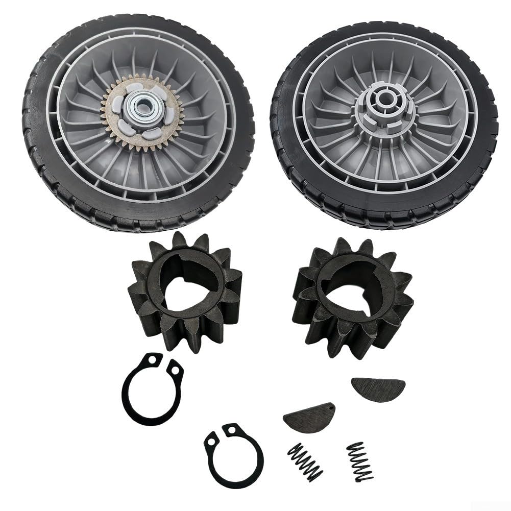Besttoolifes Ruedas de cortacésped para modelos HRR216 HRS216 HRT216 con diámetro de neumático de 8 pulgadas y orificio de 1/2 pulgada compatibles con 44710-VL0-L02ZB 42710-VE2-M(2 ruedas traseras + 2