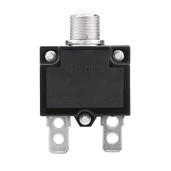 Thermal Overload Protector, AC 125/250V Push Reset Button Circuit Breaker Protector15A Thermal Circuit Breakers Reset Button Way 101 15 Amp Reset Button Way 101 15 Amp Breaker