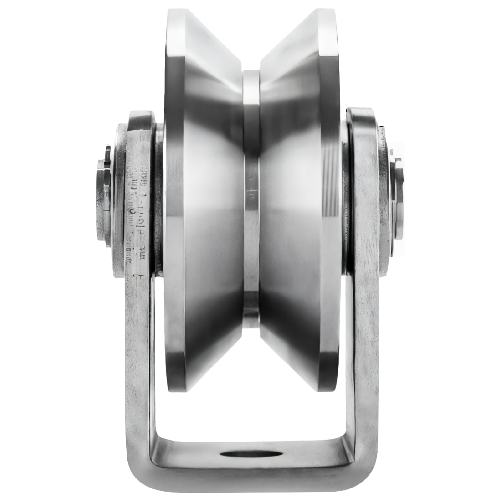 Roulette de poulie à gorge en V en acier inoxydable, galet roulant pour porte coulissante avec support, guide de rail de 1,5 pouces, adapté aux applications industrielles et résidentielles