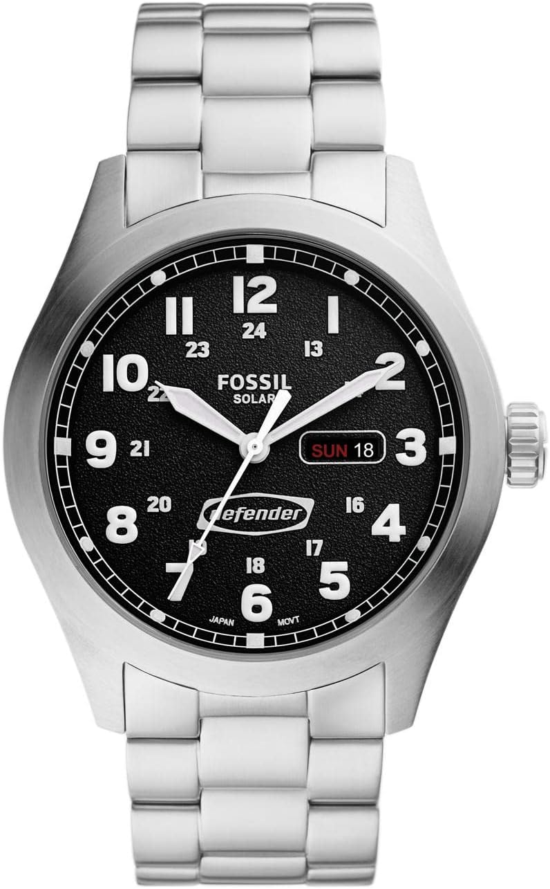 Fossil Men's Defender Solar-Powered Stainless Steel Watch