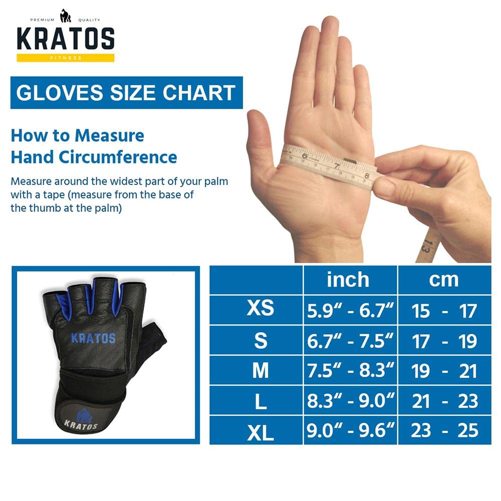 KRATOS - Angelo Palestra Guanti | Guanti sollevamento pesi | Perfetto per gli esercizi allenamenti, Sport | Traspirante e imbottito | Adatto per gli uomini e le donne | Disponibile in diverse