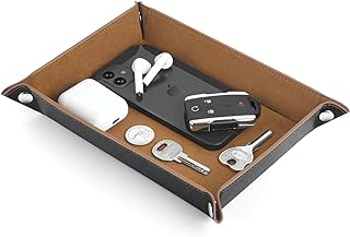 Closet Valet Tray - Elegant Organization for Jewelry, Wallets, Watches, Keys, Coins, Phones, and Glasses. Perfect for Nightstand, Entryway Table, or Desk.