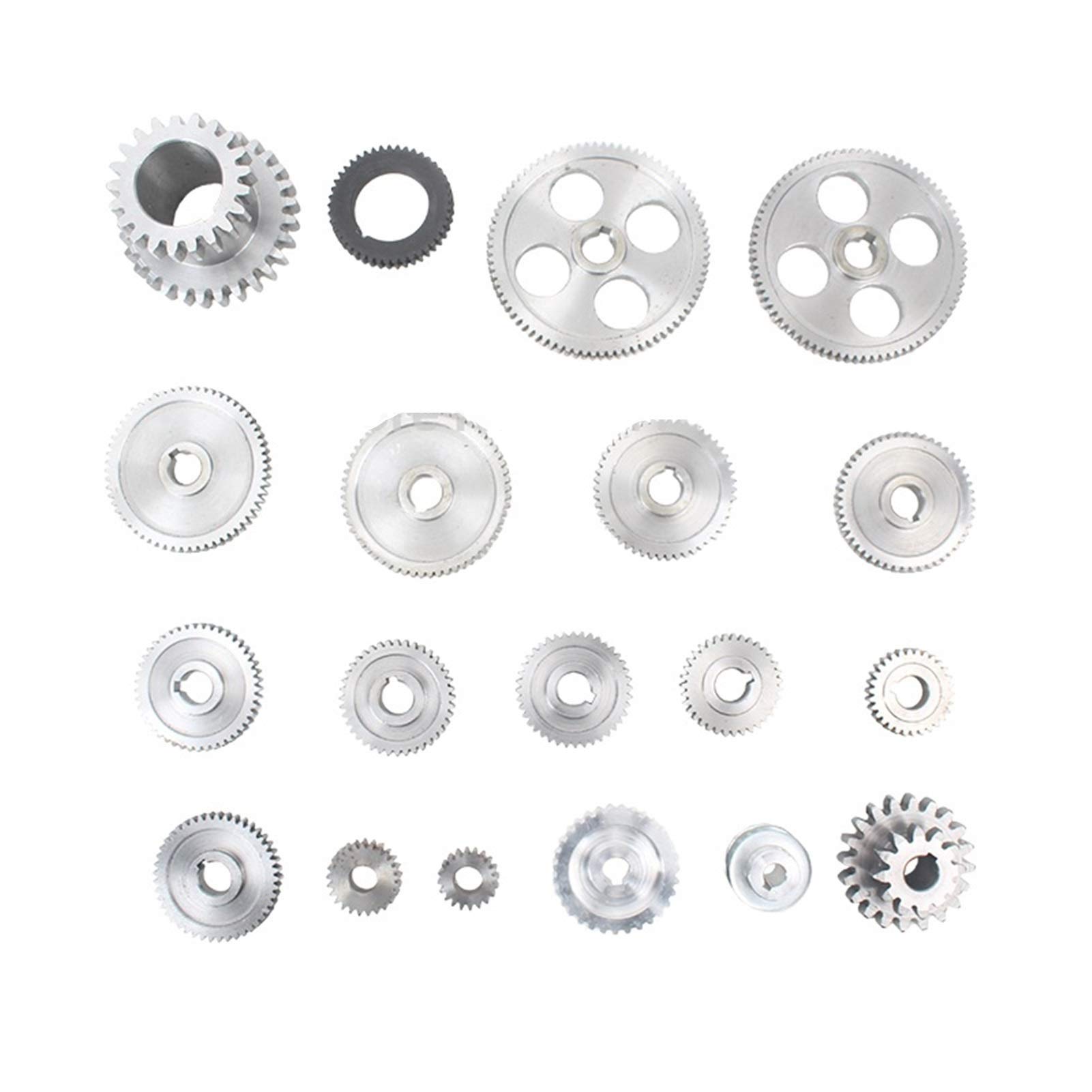 TMP1105 19pcs Small Lathe Gears CJ0618-345E Metal Cutting Machine Pinions Kit (Metric)