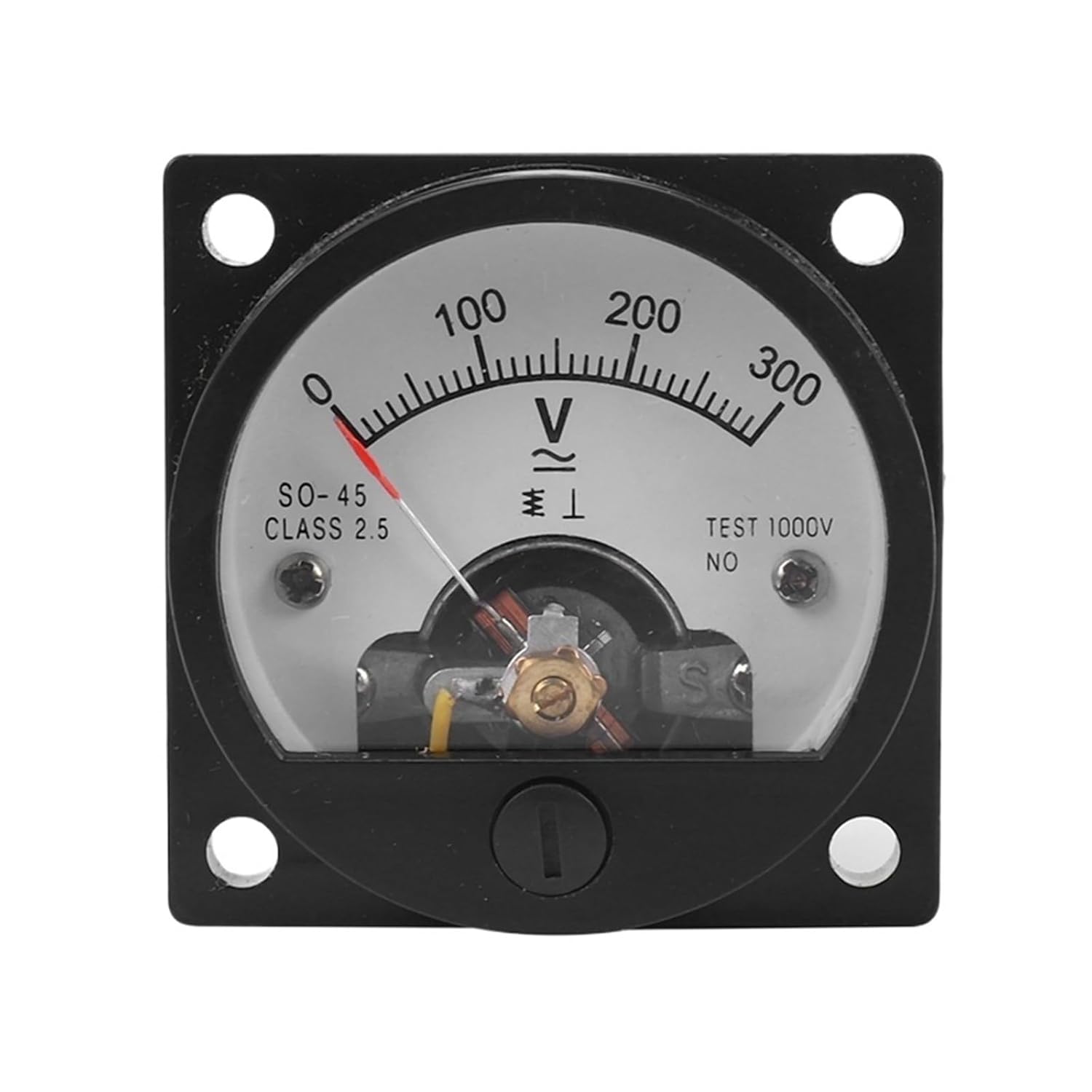 5X AC 0-300V Round Analog Dial Panel Meter Voltmeter Gauge Black