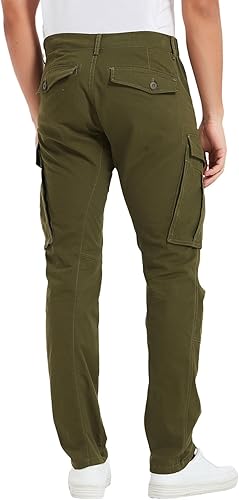 Miniatura 2 de Plaid&Plain Pantalones cargo ajustados con rodillas articuladas para hombre