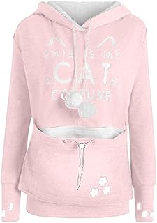 Ropa embarazada Sesión de fotos otoño e invierno sudadera con capucha para hombres y mujeres Europa y Estados Unidos bebé gato perro bolsillo grande par sudadera con capucha abrigo tendencia pijama