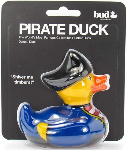 Miniatura 2 de Juguete de baño de pato de goma pirata de Bud Duck  Elegante embalaje de regalo - "Shiver me timbers!"  Seguro para niños  Coleccionable