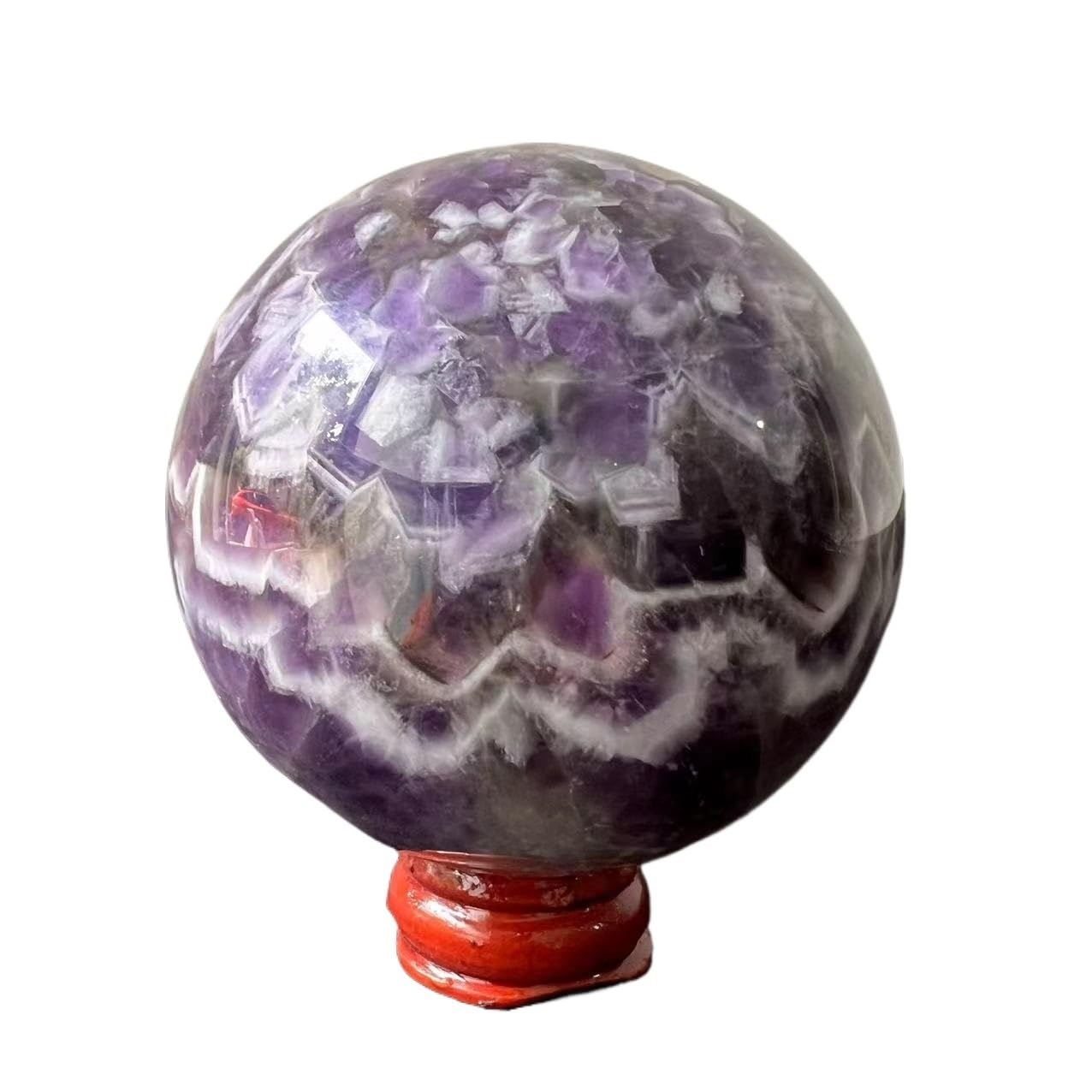 AARTERZZA 1pc 6-7cm Dream Amethyst Ball Polished Globe Stone Home Decoration