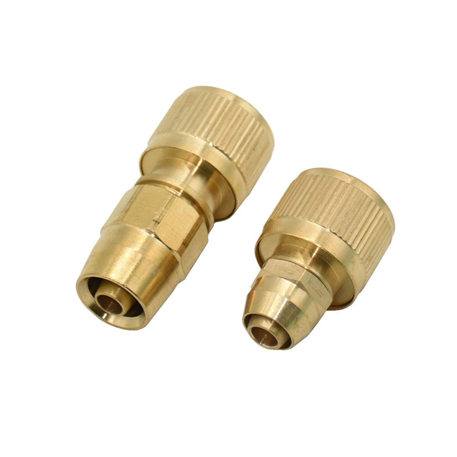 Adaptador de Manguera Doméstica, Conector Rápido de Manguera de Latón, Conector Dea Deua de 3/8 ", Adaptador Dere para Aspersor de Manguera de Riego de Jardín 8/a