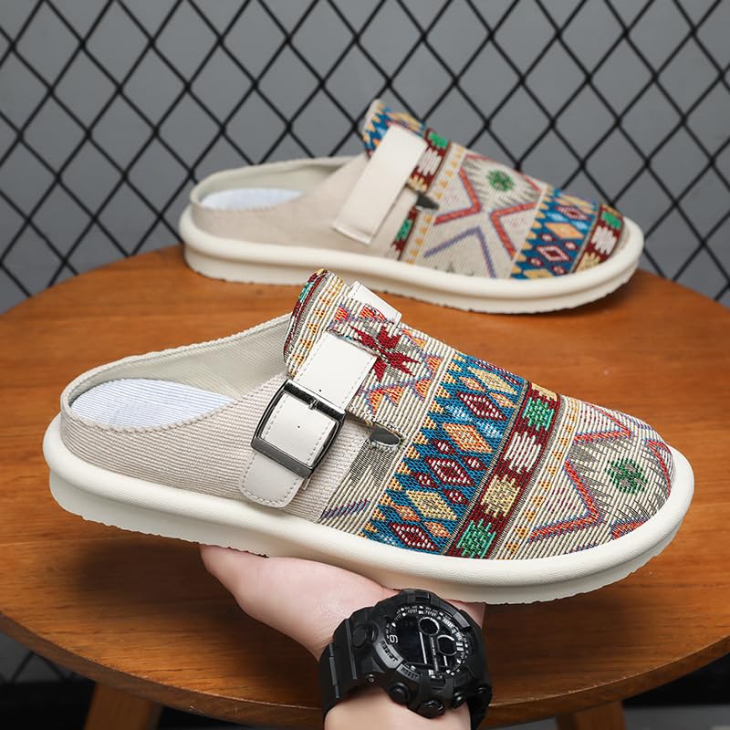 Men's Large-Sized Loafers - Geometric Pattern Design, Casual Walking Shoes, Suitable for Daily wear4