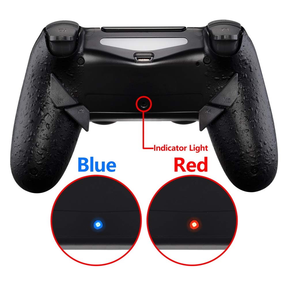 eXtremeRate DAWN Remap Kit Programmabile per ps4 Joystick,Cover&4 Tasti Posteriori Aggiuntivi Back Button per ps4 Controller JDM-040/050/055-Nero Antiscivolo