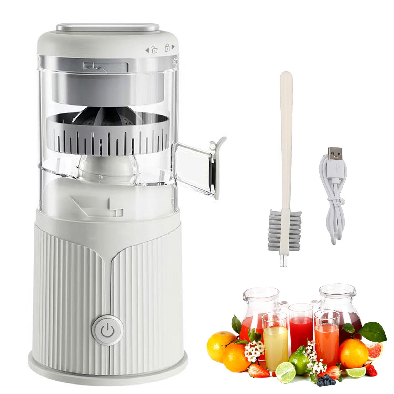 Luoxun-LX Electric Juicer Machine Portable USB Rechargeable Citrus Juicer, Leakproof, Mini, Orange, Lemon, Watermelon, Fruit