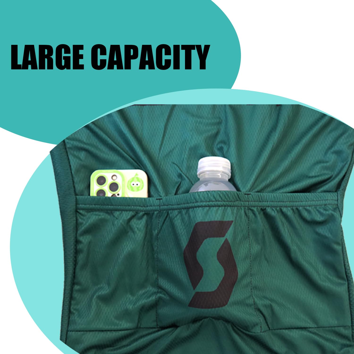 Petorenk Set Abbigliamento Ciclismo Uomo Estivo - Elegante e Funzionale Body da Ciclismo Con Pantaloncini Imbottiti in Gel 19D Traspirante e Ad Asciugatura Rapida