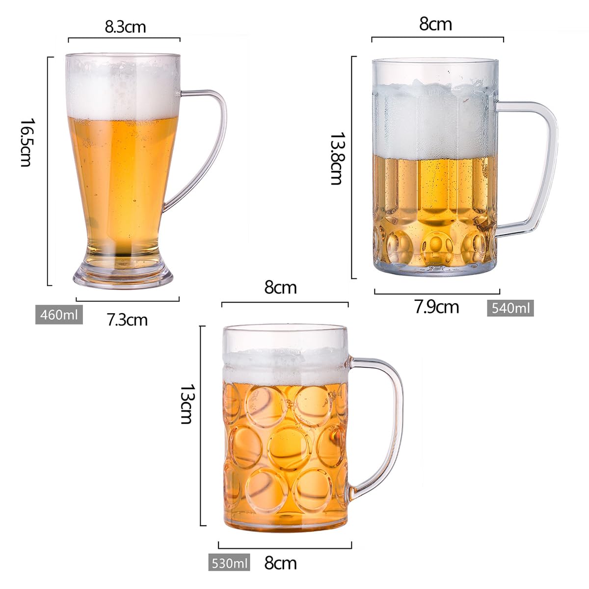 Kunststof Onbreekbare Bierglazen Mahou, set 6 stuks