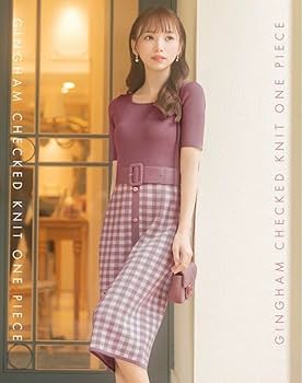 Amazon.co.jp: ミシェルマカロン ギンガムチェックニット