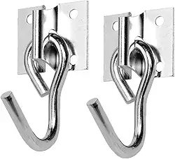 Par Gancho De Rede Aço Reforçado Parafusar Zincado