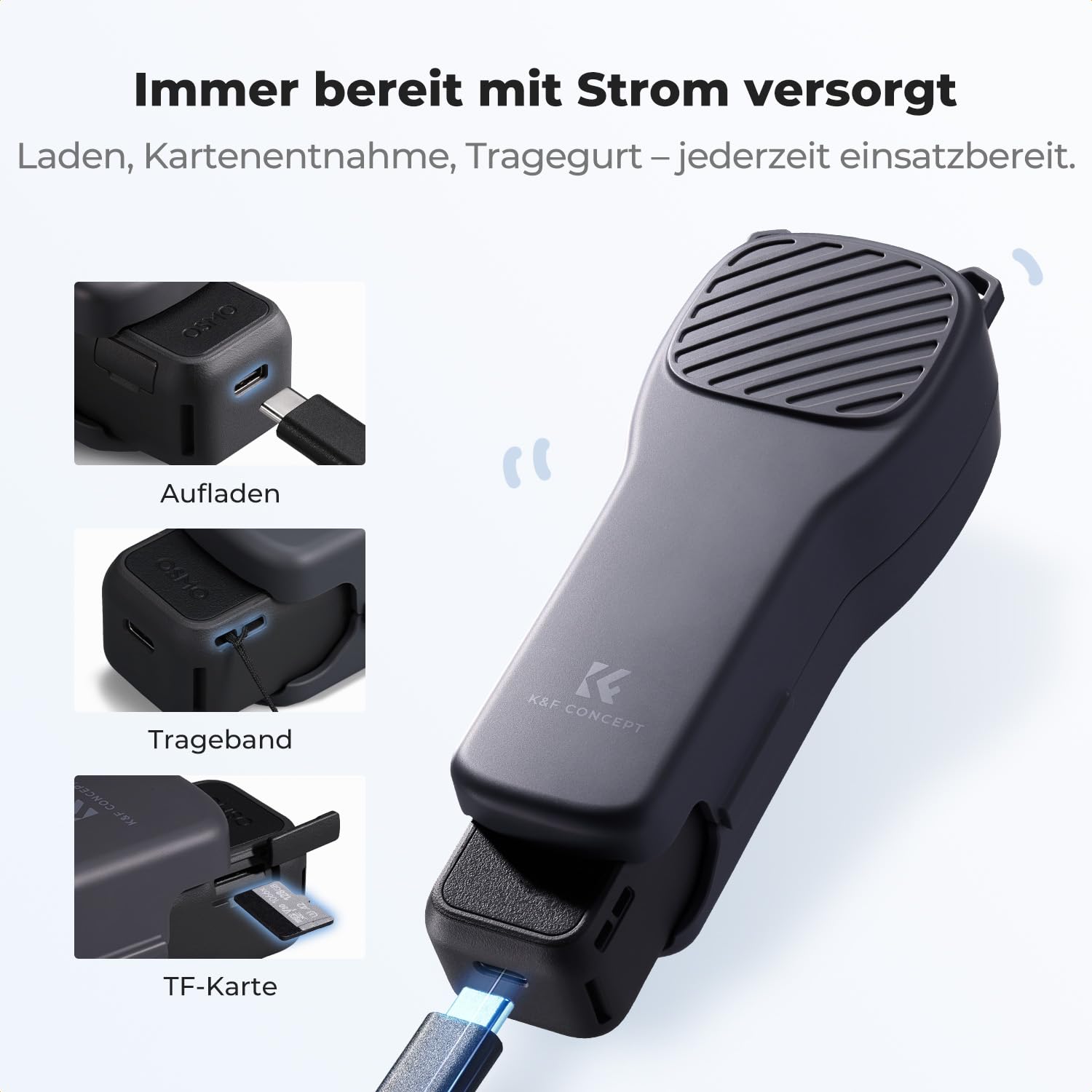 K&F CONCEPT PT61 Schutzhülle kompatibel mit DJI Osmo Pocket 4 mit Filteraufbewahrung, Hartschale mit weichem Innenfutter, speziell für Pocket 4 entwickelt & leicht zu öffnen/schließen(Schwarz)