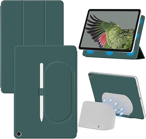 Miimall Funda para tablet Google Pixel, compatible con base de altavoz de carga, conveniente accesorio magnético, soporte bidireccional, soporte