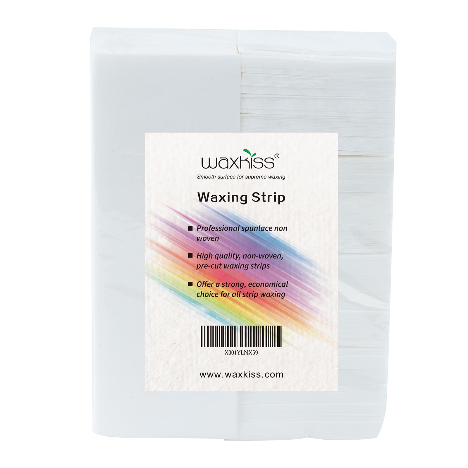 Waxkiss Beauty Non Woven Body and Facial Wax Strips Large Hair Removal Epilating Strips 200 Count (Pack of 1)