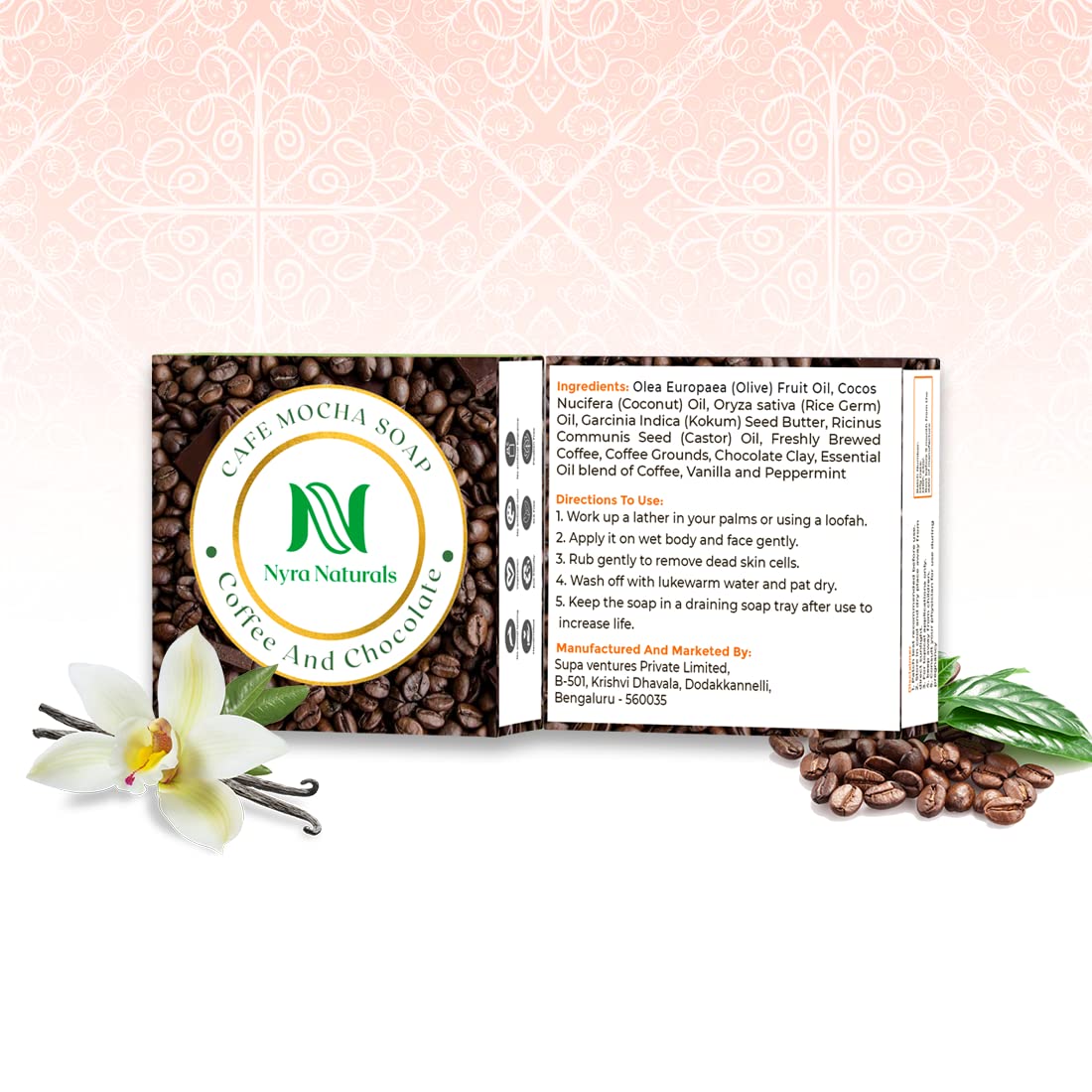 Café Mocha Soap | Handmade Soap with Coffee, Chocolate and Vanilla Oil | brisks up morning by stimulating your skin with coffee