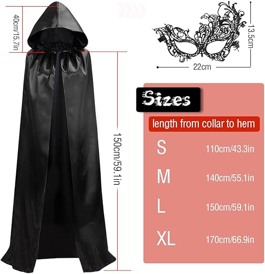 Cape à Capuche Unisexe Pleine Longueur Avec étoiles Pour