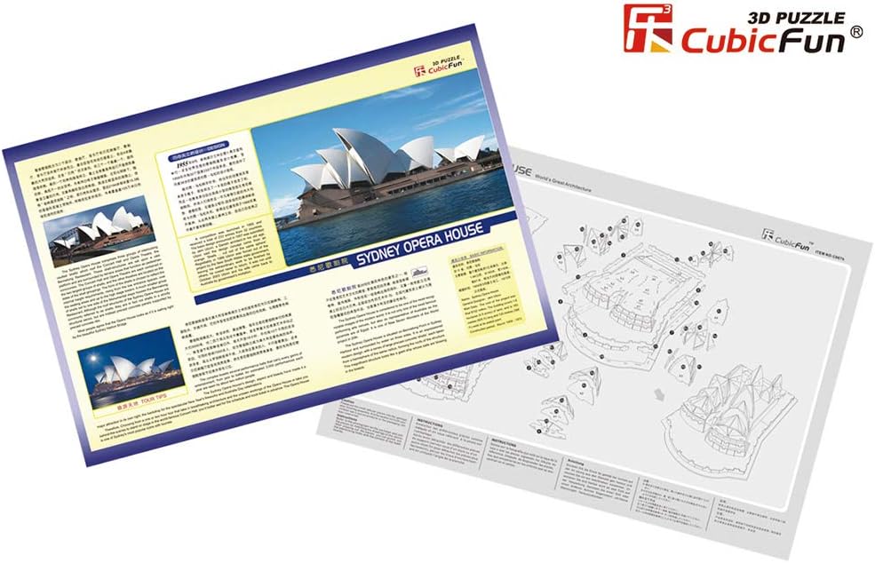 CubicFun 3D Puzzle Sydney Opera House instruction sheet