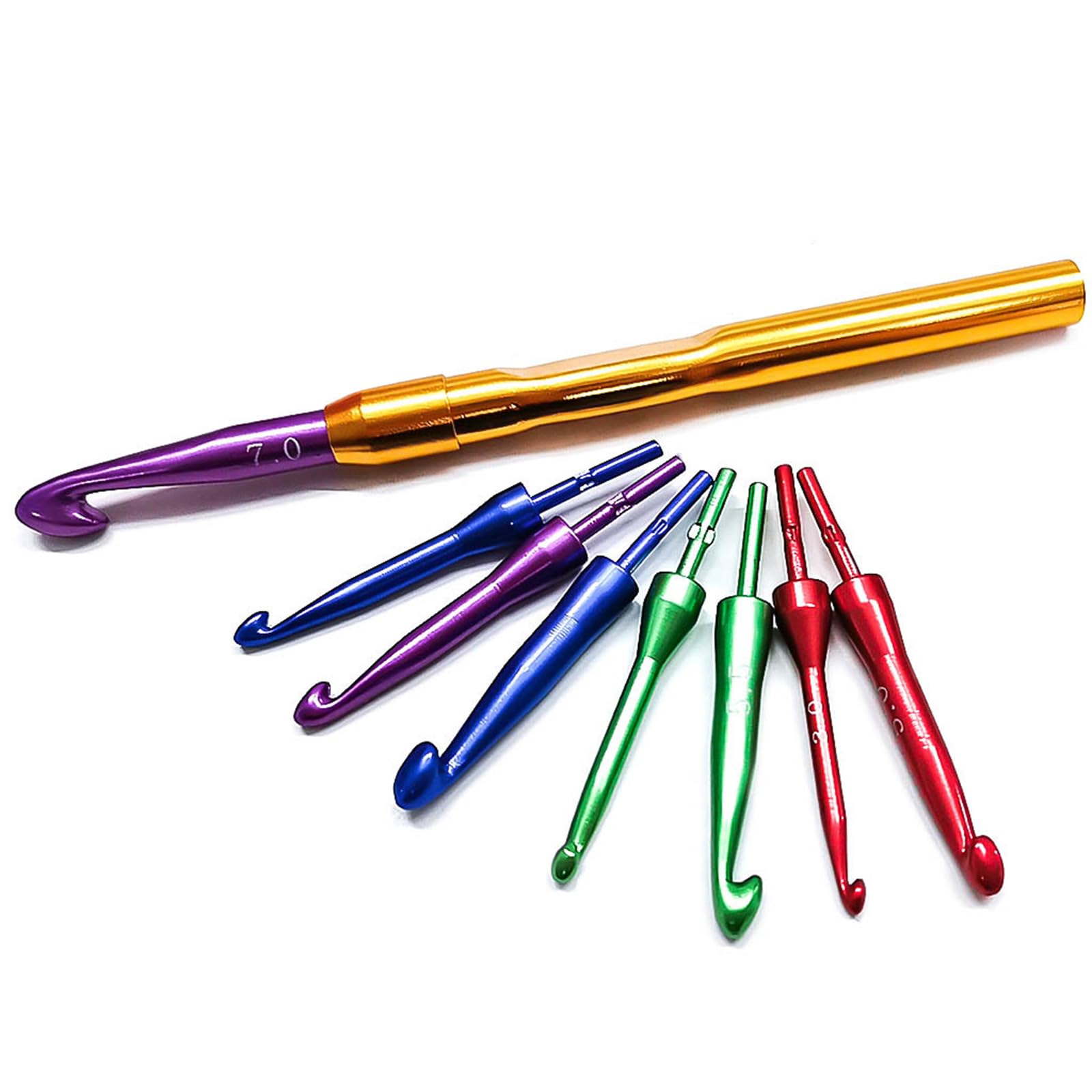 Set Ferri Circolari Intercambiabili Coopay – 13 Paia Da 3 A 10 Mm Con 4 Cavi E Custodia Viola
