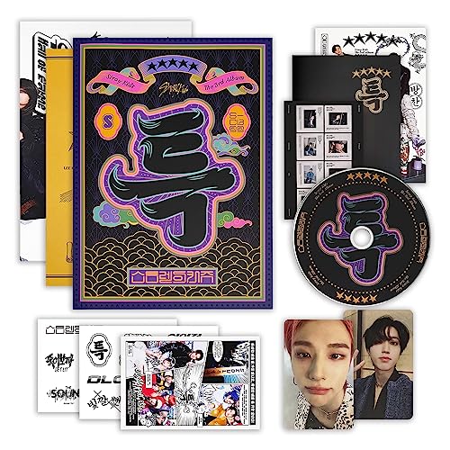 STRAY KIDS - [ (5-STAR)] (LIMITED VER.) Photobook + CD + Photocards + Mini Poster + Sticker + Postcard + Special Folded Poster + B-CUT Film Postcard + Mini Photobook + Folded Poster + 1 PVC Card