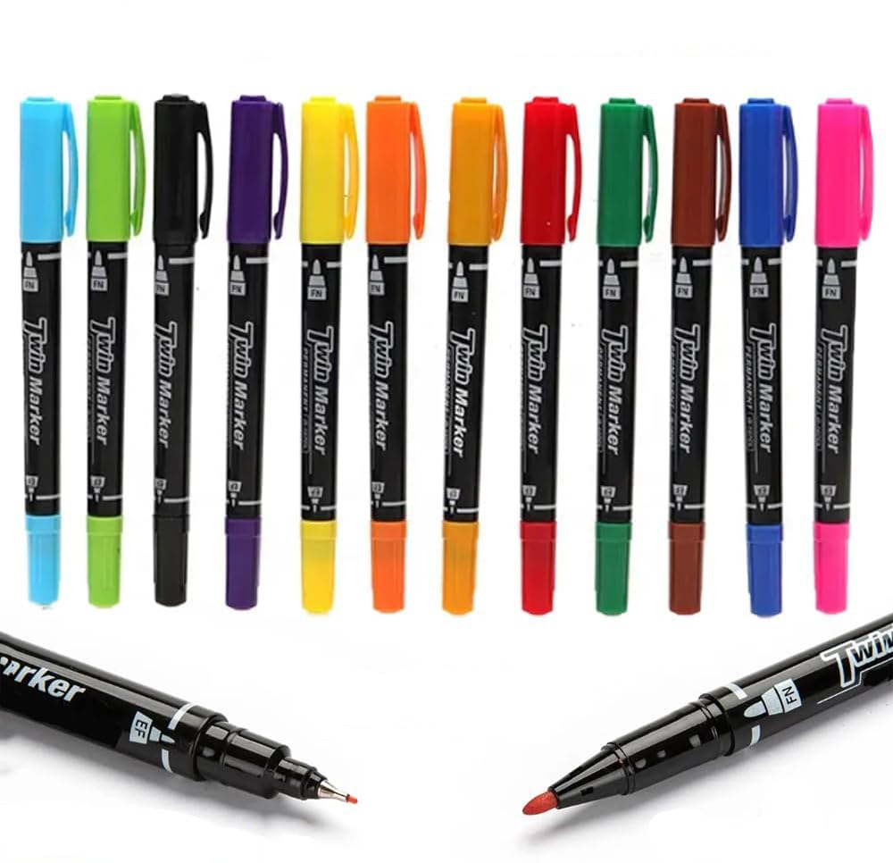 CLOUDFOUR Black Fineliner Pens, Drawing Pens, Micro Liner Sketch Pens for Artists, Pen for Sketching, Drawing, Illustration, Manga, Scrapbooking, Office Documents, Art Supplies pack of 12 (Multicolor)