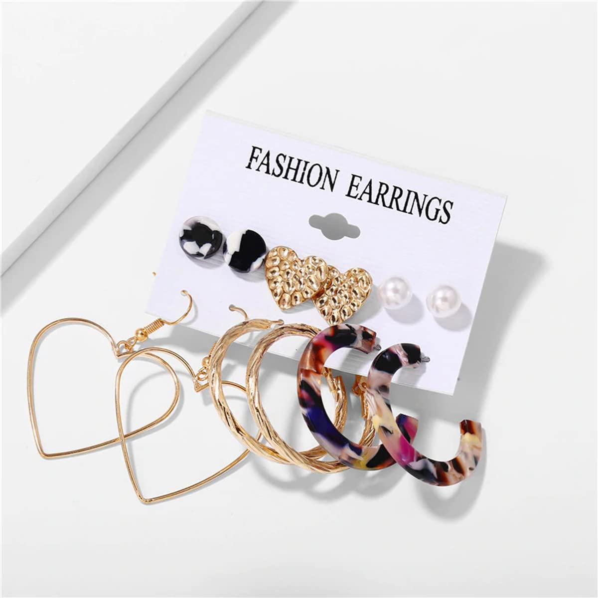 12-Piece Silver Plated Studs & Hoop Earrings Set