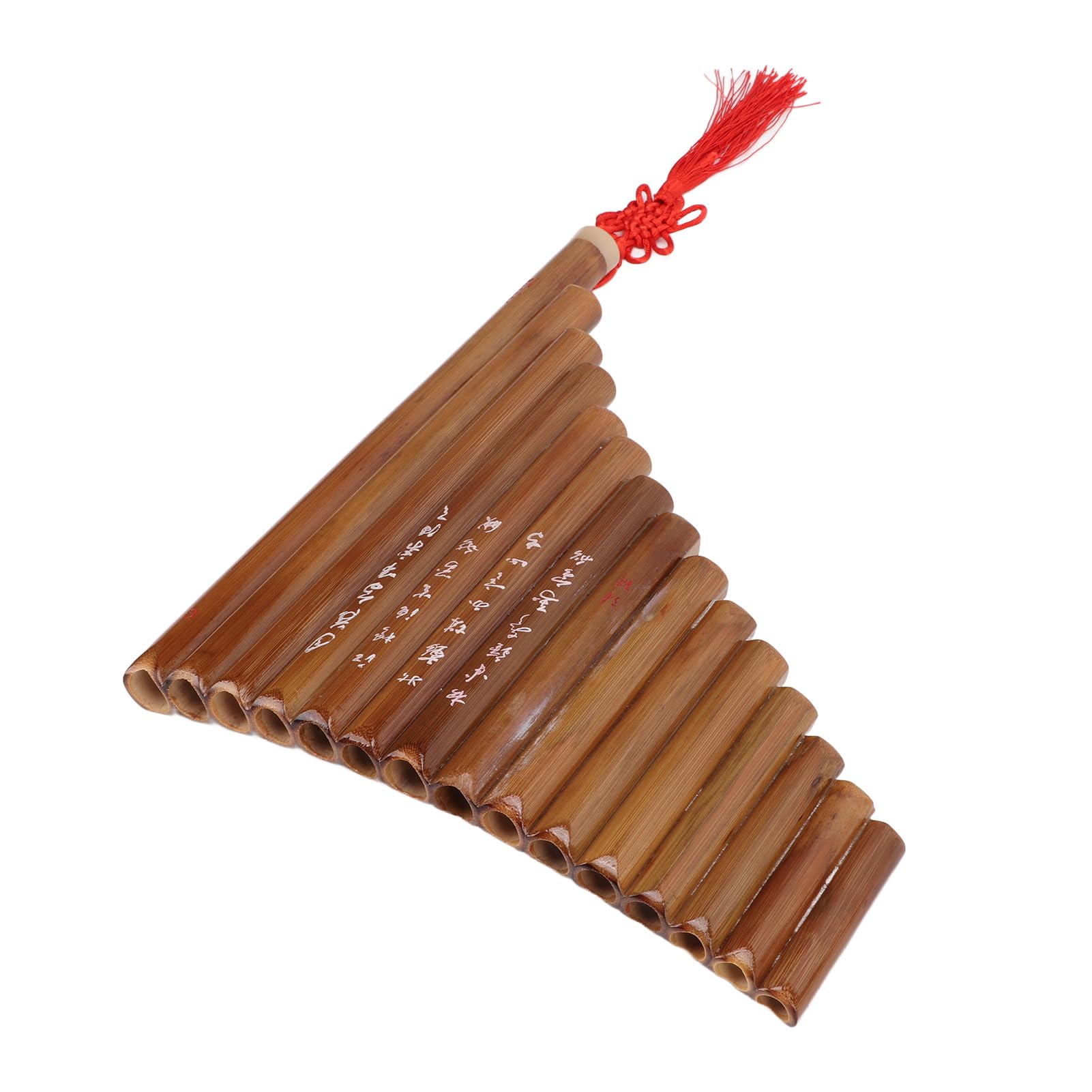 Eujgoov Pan Flute 15 Pipes Pan Flute G Tone Chinois Pan Pipe Instrument Flûte De Pan En Bambou pour Débutants