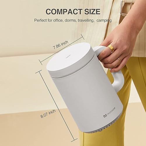 Miniatura 5 de MOKKOM Mini olla de arroz 2 tazas sin cocinar pequeña olla de arroz extraíble y calentador de taza de café MOKKOM con 3 ajustes de temperatura