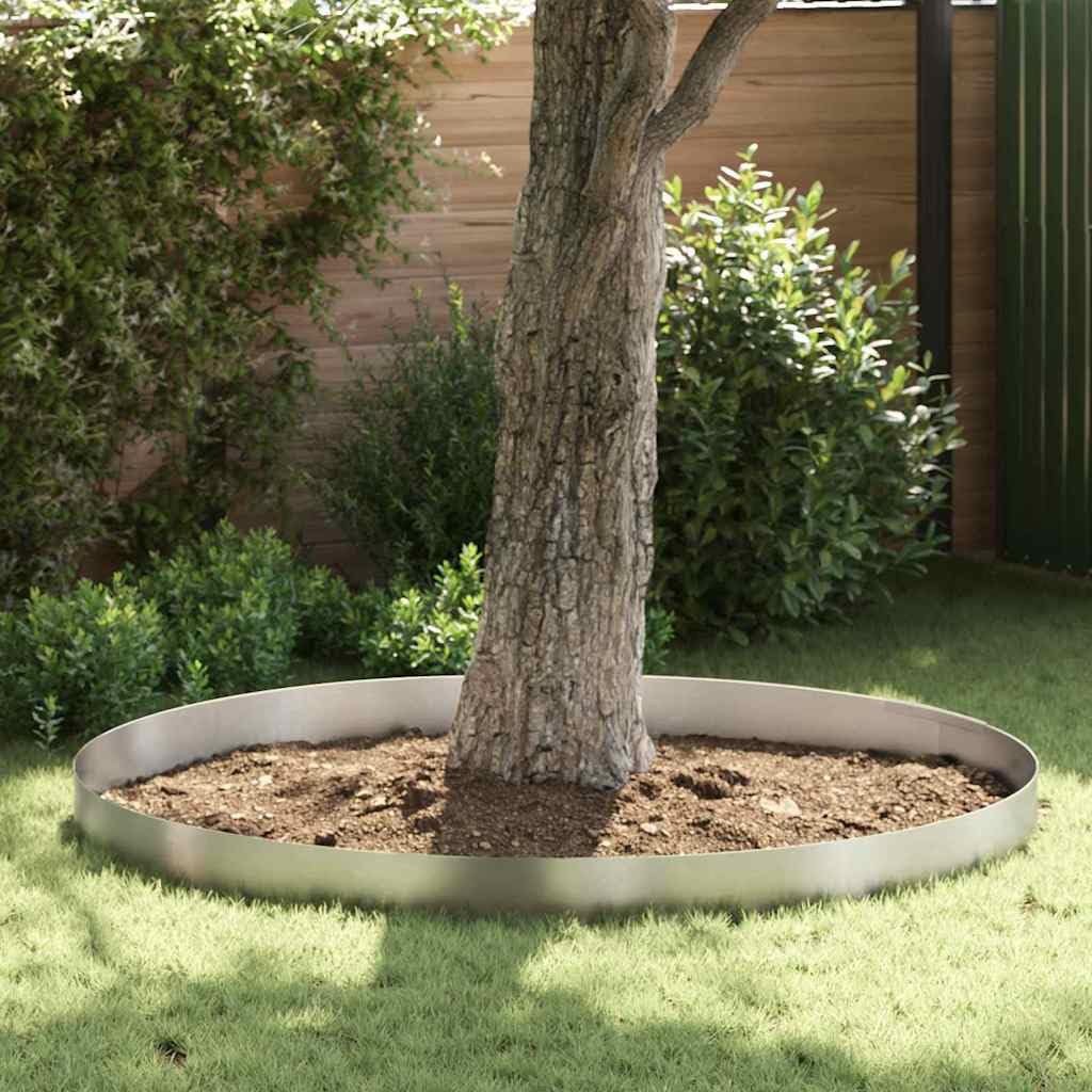 Rasenkante aus Edelstahl, Silber, 450 x 20 cm, 4,76 kg