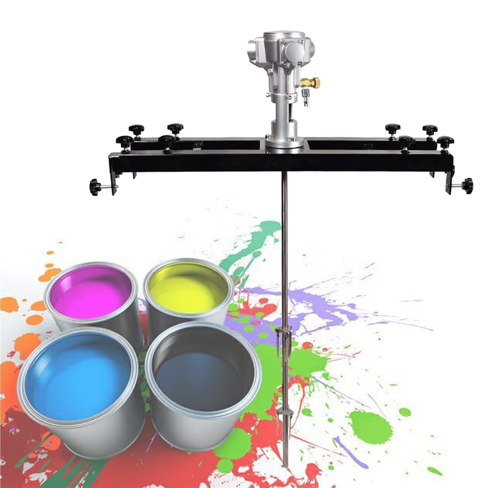 Máquina mezcladora de Pintura eléctrica Comercial, máquina mezcladora de Tanque neumática, agitador Mezclador de Pintura neumático, hélice Plegable con Soporte.