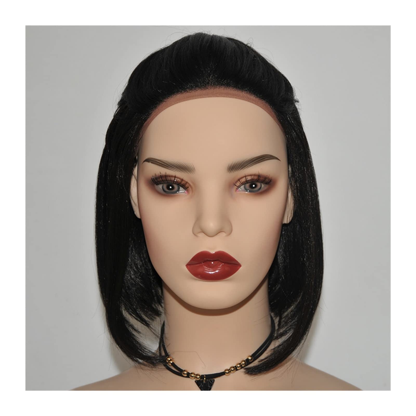 Peruka Strzelanie Podwójne Ramię Mannequin Head Kolczyki Szalik Wyświetlacz Głowy Model Kobiet Biały Skóry Tone Head Model