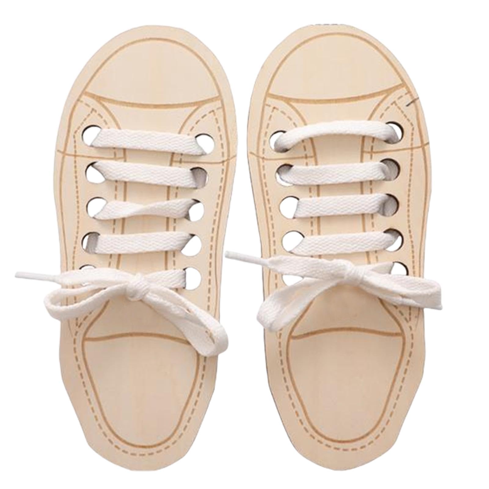Jouet De Laçage De Chaussures En Bois – Apprentissage Motricité – Pour Enfants De 3 à 6 Ans – Modèle A Ou B