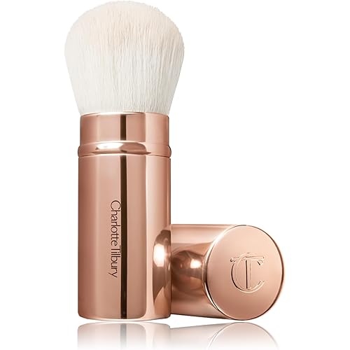 Charlotte Tilbury The Air-Brush Bronzing Brush - Kabuki-Style Retractable for Seamless, Airbrushed, Sun-Kissed Finish - Designed for Airbrush Bronzer