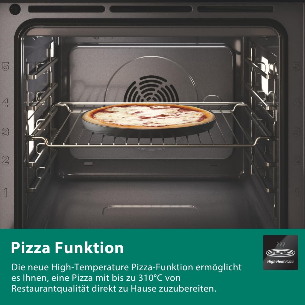 Bauknecht BBI4S8HM1SK Einbau-Backofen 60 cm 73 l Heißluftbackofen AirFry PowerHeißluft 310 °C Pizzafunktion Schwarzglas
