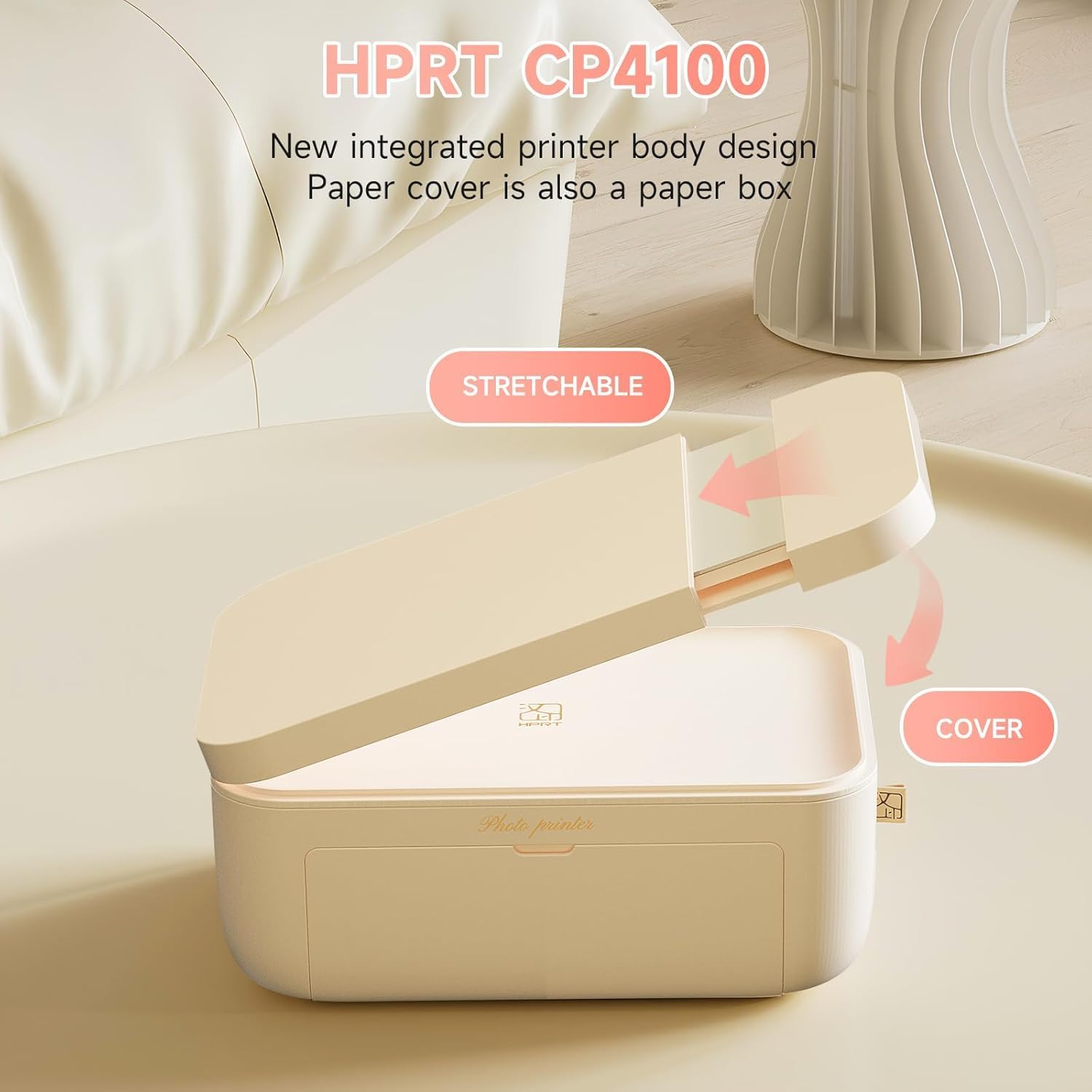 Wi-Fi Photo Printer: Lab-Quality 4x6 Prints, Directly from Your Phone. Portable Photo Printers for Home Use (Printer + 74Sheets + 2 Cartridges)