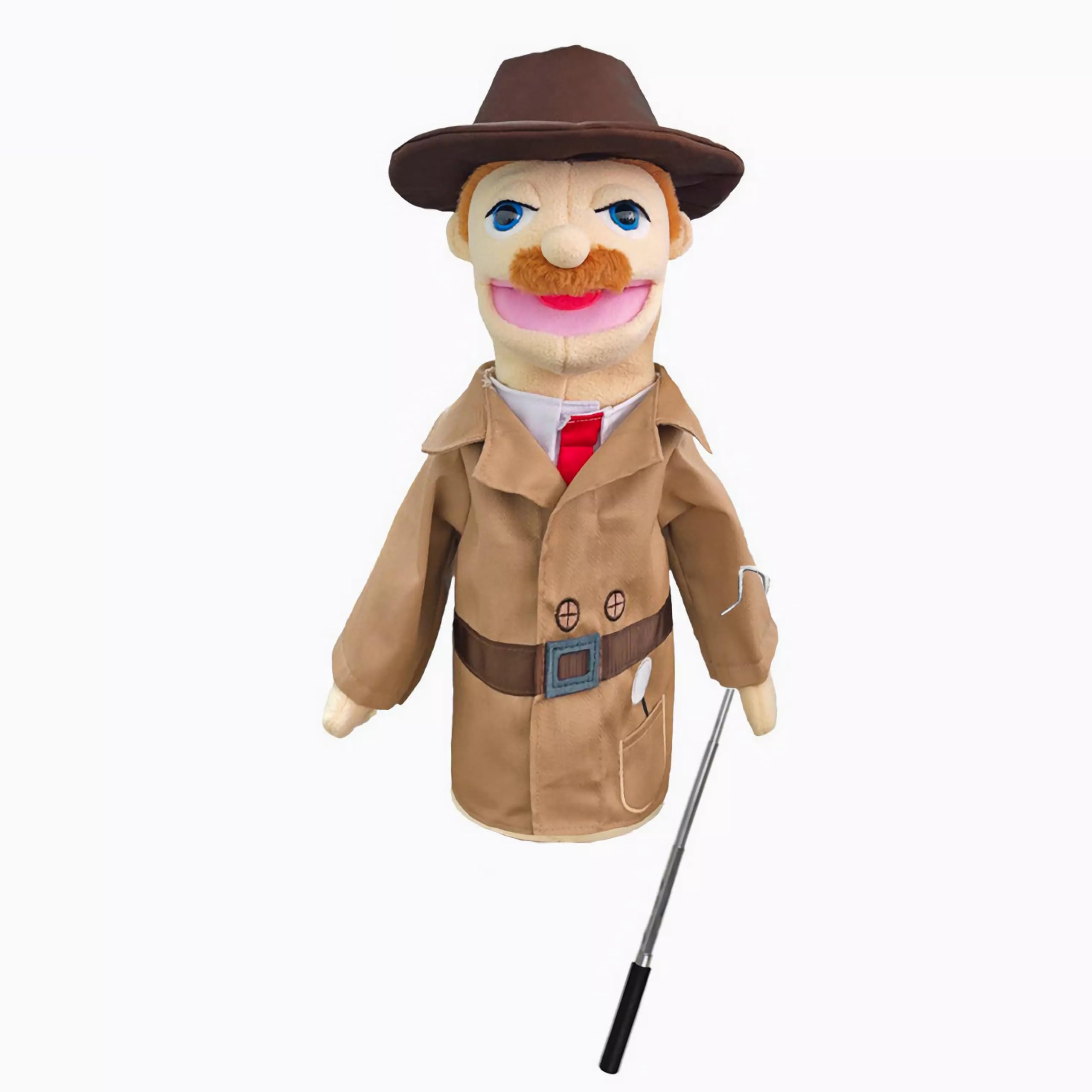LOMTRATS Theater Hand Puppets for kids,Includes Teacher, policeman, farmer, pirate, detective