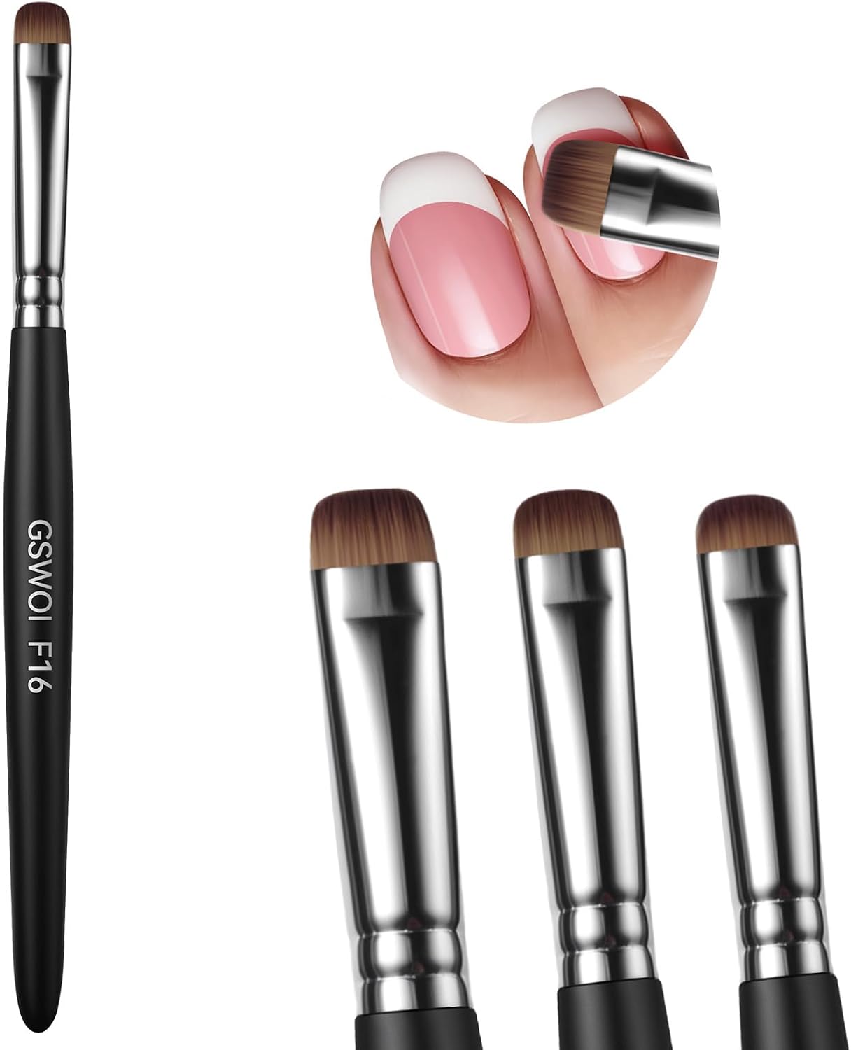 Acrylic Nail Brush for French Tips & l Polish Clean Up | Profal