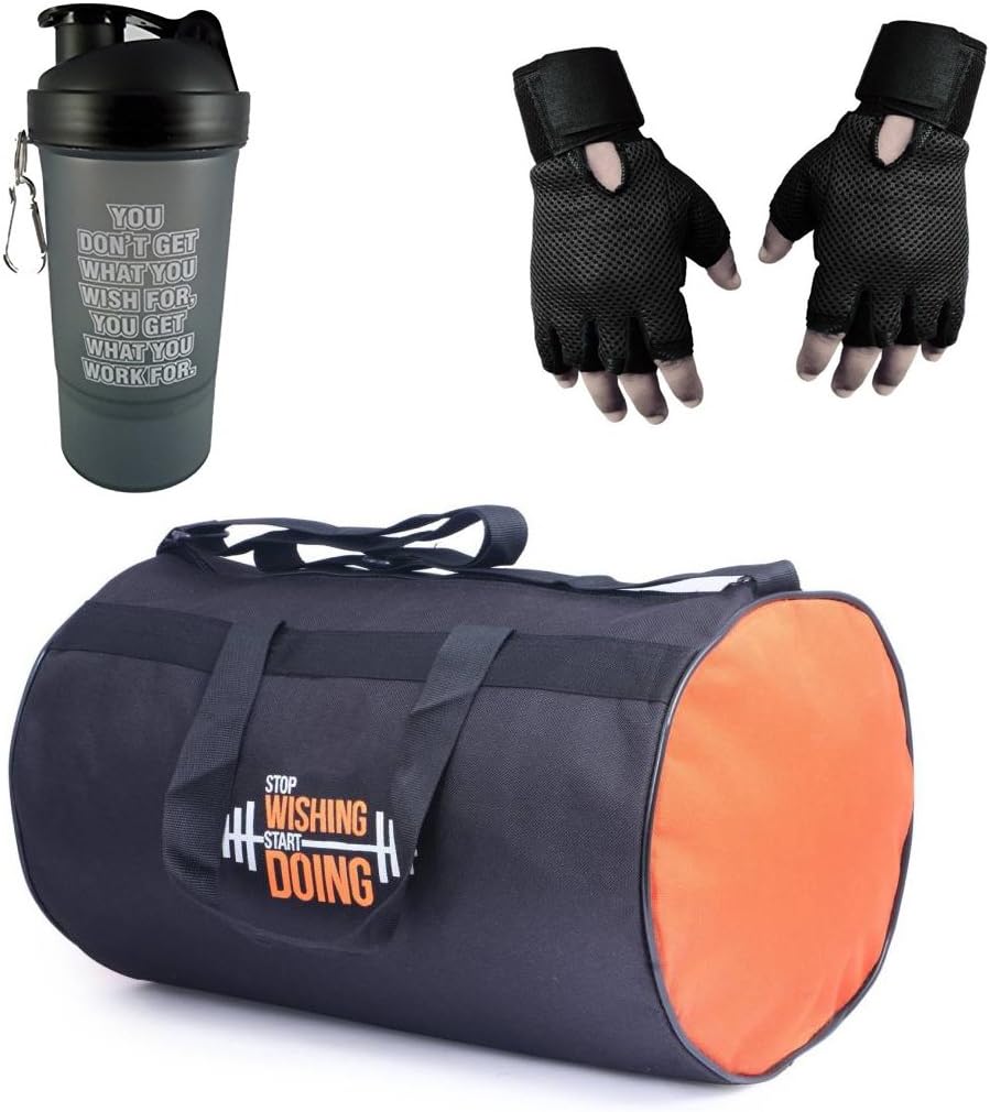 VELLORApolyester 8 Cms Duffle Bag(Vellora_Combo_06_Orange)