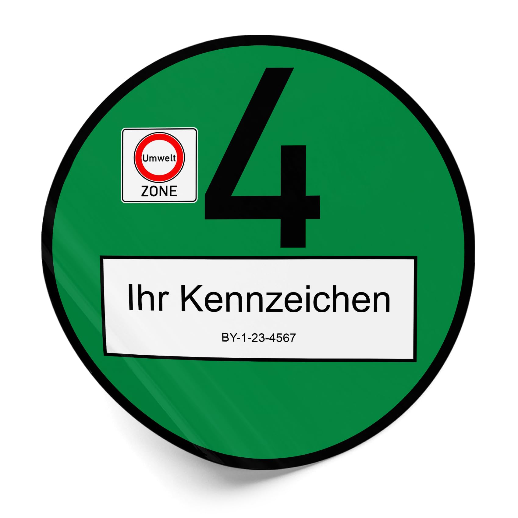 Finest Folia Euro 4 Official Official Euro 4 Environmental Badge Approved For Environmental Zones In Germany Legal Nationwide Fine Dust Badge Green Individually Weatherproof Uv Resistant (, Pack Of 1)