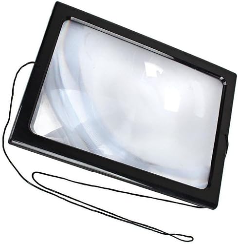Miniatura 3 de Lupa rectangular, 3 x 4 luces LED, lupa de página grande para leer